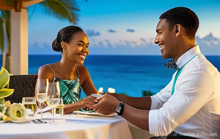 바베이도스 신용카드 사용 가능 여부 - **Barbados Local Market Transaction:** A vibrant, open-air local market in Bridgetown, Barbados. Sun...