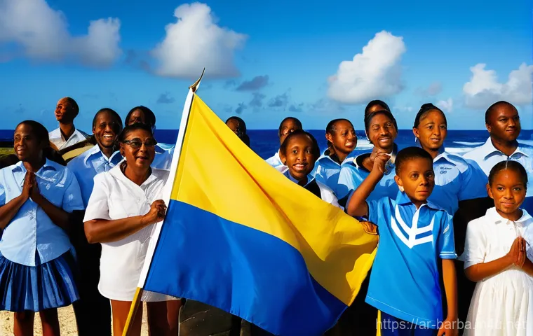 바베이도스 공화국 선포 후 변화 - Image Prompt 1: Birth of a Republic - A New Era of Sovereignty**