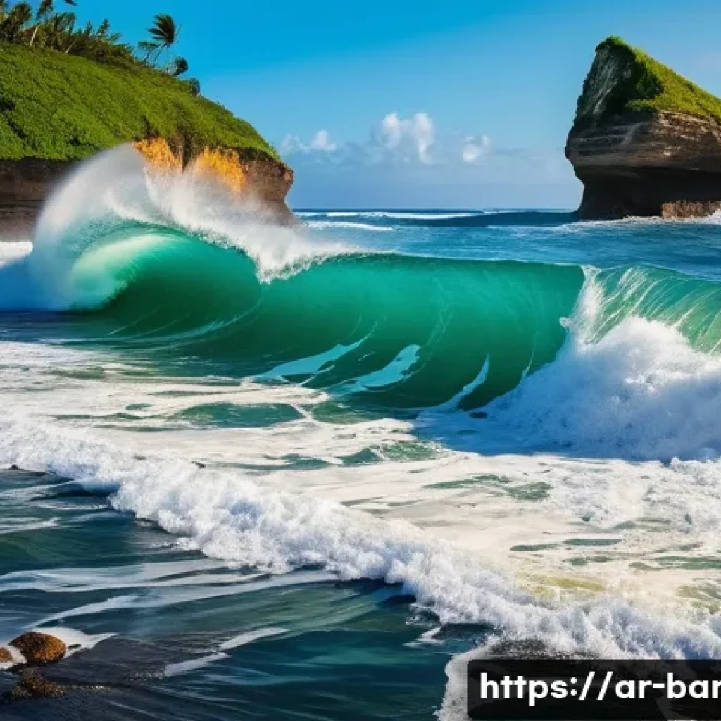 바베이도스 바스셰바 해변 서핑 - **The Mighty Soup Bowl: Surfer's Paradise**
    A professional surfer, wearing a modest, brightly co...